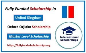 Oxford Orjiako Fully Funded Scholarship for 2024